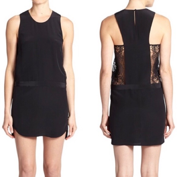 Mason Dresses & Skirts - Michelle Mason Lace Black Silk Mini Dress 0 XS P